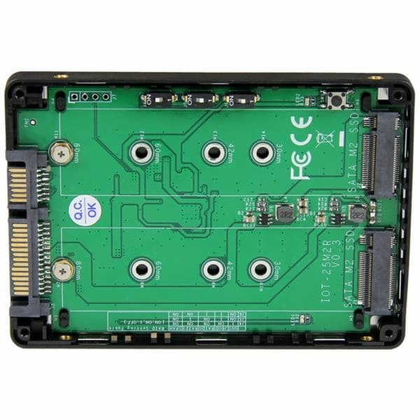 Hard Drive-adapter Startech 25S22M2NGFFR Sort