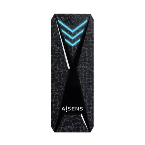 Hårddiskkabinett Aisens ASM2-RGB013B Svart USB USB-C USB 3.0 Ethernet LAN Svart