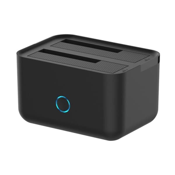 Dual dock-station Aisens ASDS-D01B Sort Sort