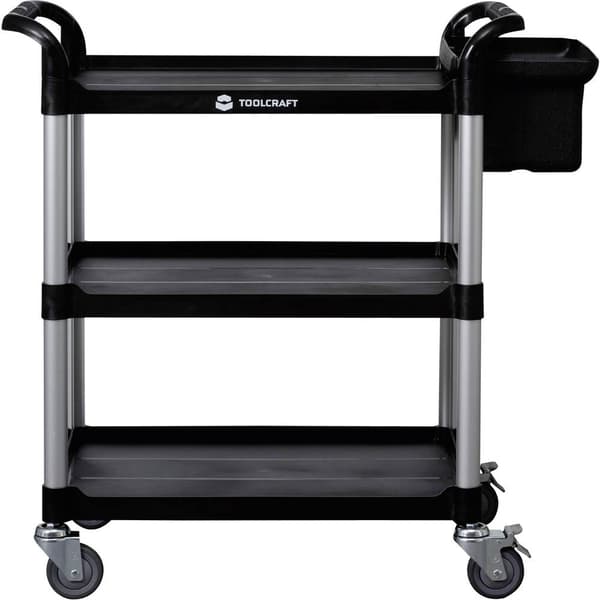 TOOLCRAFT 88 70 91 Servicevagn Aluminium, Plast Tillverkarfärg: Aluminium (natur), Svart