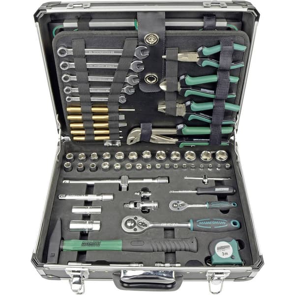 Brüder Mannesmann M29078 Hantverkare Verktygsväska med utrustning 160 delar (L x B x H) 454 x 350 x 135 mm