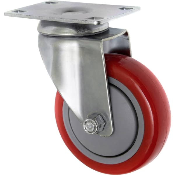 TOOLCRAFT TO-5137953 Länkhjul 100 mm med skruvplatta Bärförmåga (max. ): 125 kg
