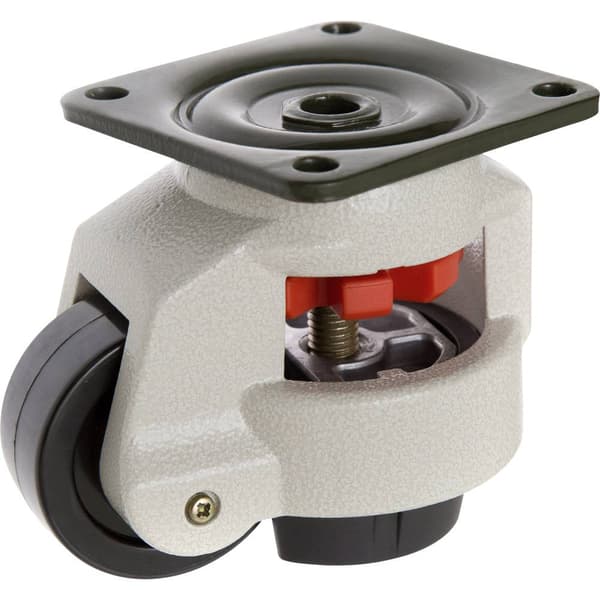 TOOLCRAFT TO-5137965 Länkhjul 62 mm nivellering med skruvplatta Bärförmåga (max. ): 500 kg