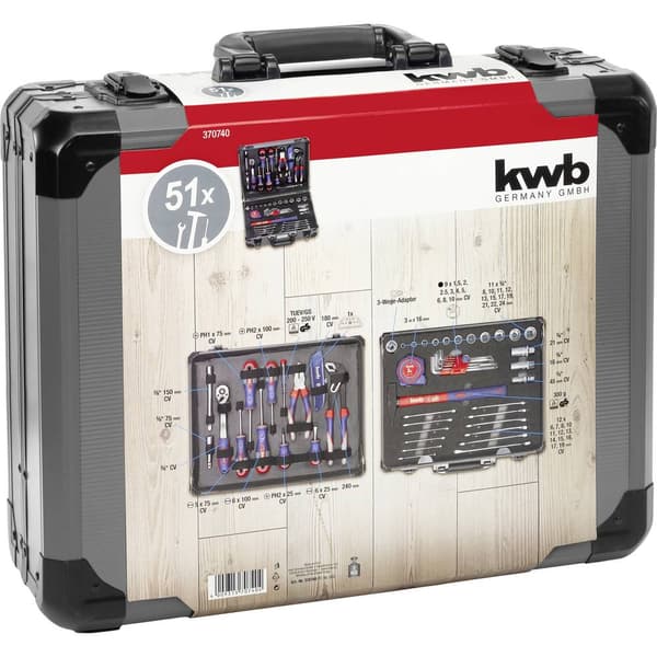 kwb 370740 Verktygsväska med utrustning 51 delar