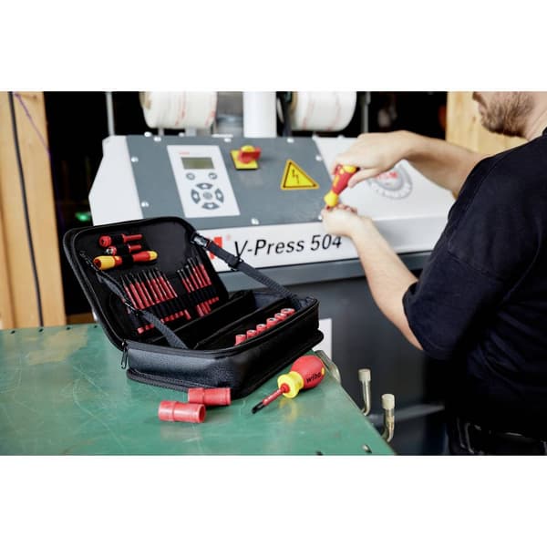 Wiha 43465 Elektriker, Hantverkare, Lärling, Professionell, VDE Verktygsväska med utrustning 32 delar (L x B x H) 245 x