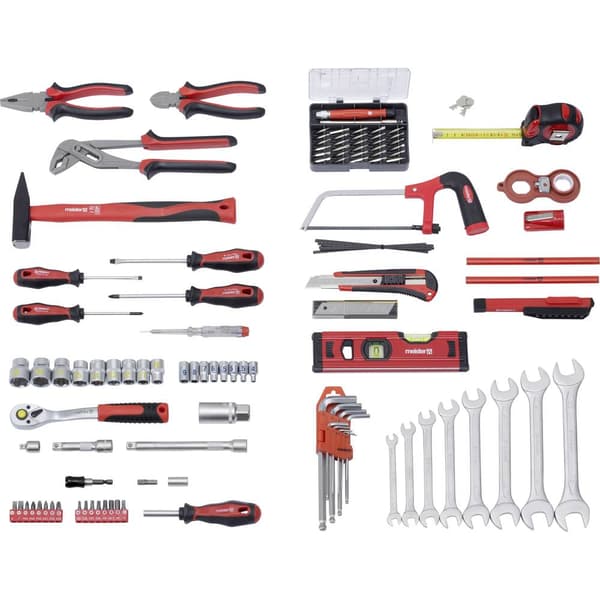 Meister Werkzeuge WU8971460 Universal Verktygsväska med utrustning 121 delar (L x B x H) 460 x 320 x 140 mm