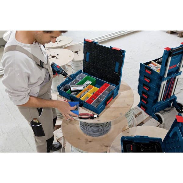 Bosch Professional L-BOXX 102 & Inset Boxen 6tlg. 1600A016NC Transportväska ABS Blå (L x B x H) 357 x 442 x 117 mm