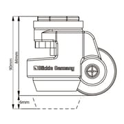 Levelling Castor 50mm Wheel 250kg Capacity Leveling - Made by Blickle Germany
