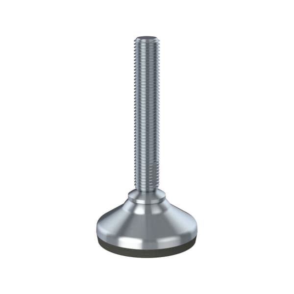 Ruostumaton tasoitusjalka 16x100x65mm pohja ja tärinänesto 900kg-sarja, 4 kpl