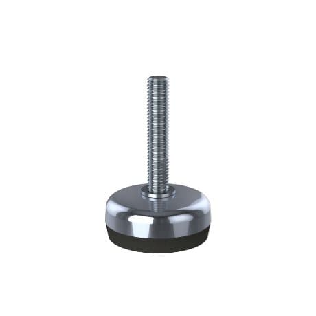 Rostfri nivelleringsfot 10x50x50mm bas och antivibrationsdyna 350kg-Set om 4