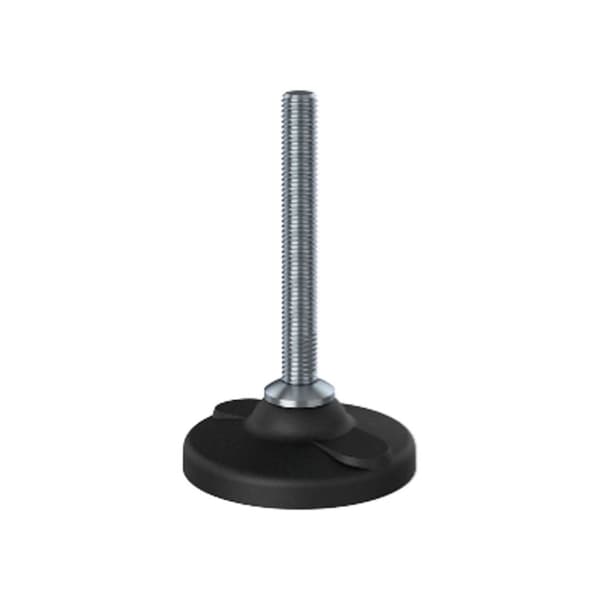 Ruostumaton tasoitusjalka M12x100x80mm muovijalka rei'illä1000kg - 4 kpl:n sarja
