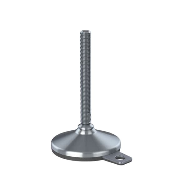Rustfri nivelleringsfod 16x150x105mm base og anti-vibrationspude 2200kg-sæt o