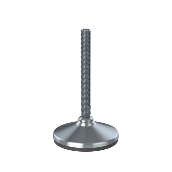 Rustfri nivelleringsfod 16x150x105mm base og anti-vibrationspude 2200kg-sæt af