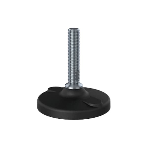 Rustfri nivelleringsfod M16x70x100mm plastfod med huller1500kg - Sæt med 4 stk.