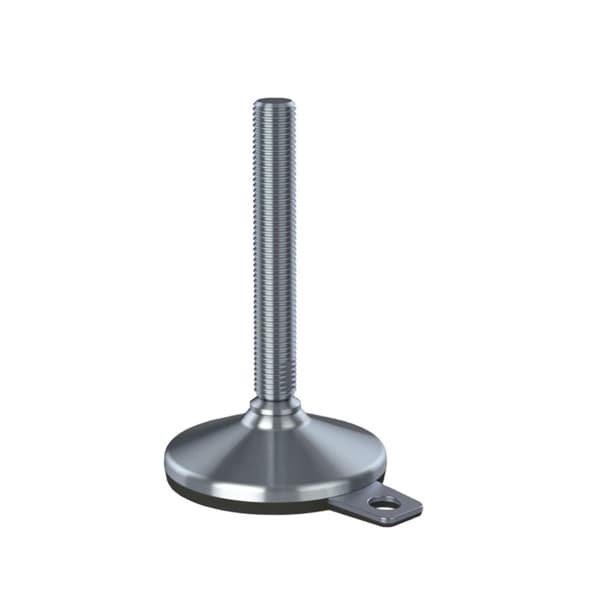 Rustfri nivelleringsfod 20x150x105mm base og anti-vibrationspude1500kg-sæt af
