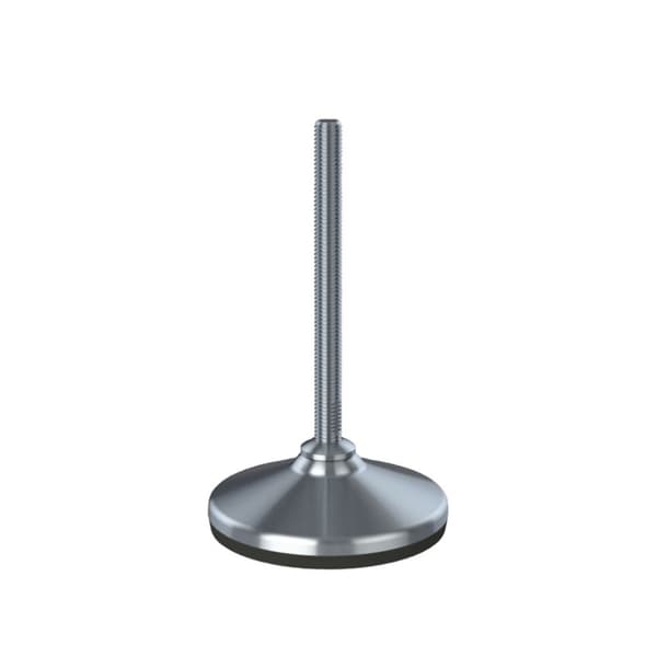Rustfri nivelleringsfod 20x150x105mm base og anti-vibrationspude 2200kg-sæt af