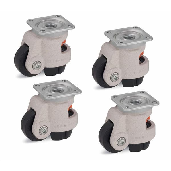 Set of 4 - Levelling Castor 50mm Wheel Blickle Castor 250kg Capacity HRP-POA 50G