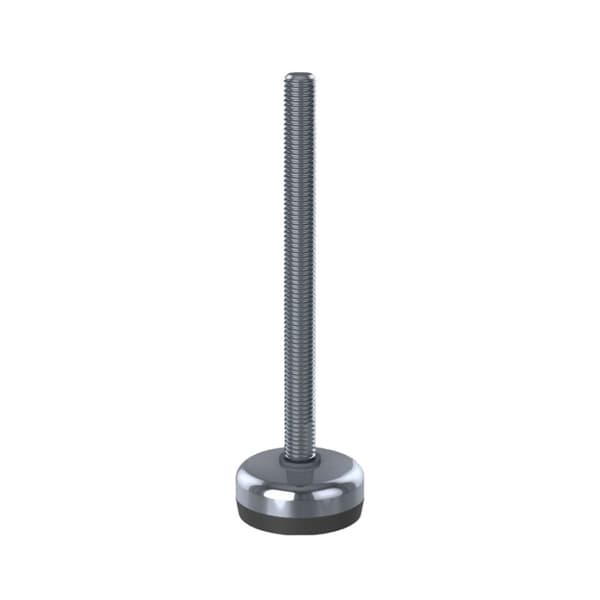 Ruostumaton jalka 12x150x50mm, jalustassa kumityyny + insertit 30x30x1.2mm - 4 kpl:n sarja.