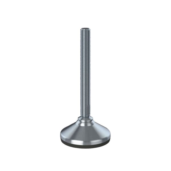 Ruostumaton jalka 16x150x80mm, jalustassa kumityyny + insertit 40x40x2.0mm - 4 kpl:n sarja.
