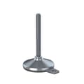 Pikkukuva 2 / 8: Ruostumaton jalka 16x150x105mm, tyyny ja kiinnitysreikä + insertit 40x40x1.5mm - 4 kpl:n sarja.