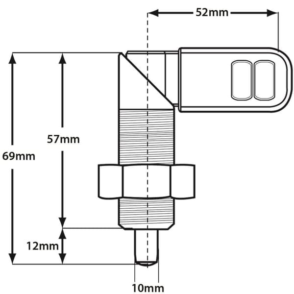 Nokkatappi M20x1,5 Ruostumaton teräs 10 mm:n tappi ja korkki