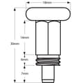 Miniatyrbillede 2 af 5: Indeksstempel rustfrit hus M10x1.00 med 6 mm stift