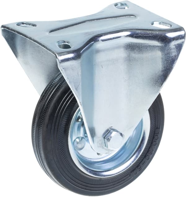 100mm 4" kumirengas, kääntyvä ja kiinteä, vahva 360kg kantavuus, 4 kpl:n sarja.
