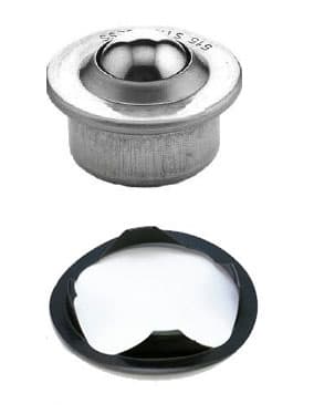 Kugleoverføringsenhed 22 mm zink "drop-in" med fjederbeslag