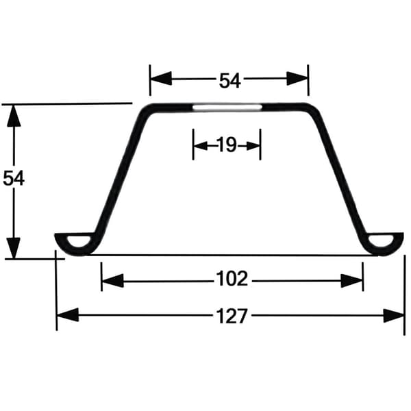 Pallefødder af blødt stål 127 mm x 127 mm x 54 mm høje 2190 kg pr. fod (sæt med 4)