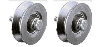 100 mm V-rillehjul med 1 kugleleje - sæt med 2 stk.