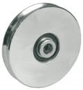 Miniatyrbillede 2 af 5: 120 mm rundt rillehjul med 8 mm rille til kabel - sæt med 2 stk.