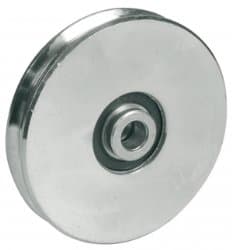 120 mm rundt rillehjul med 8 mm rille til kabel - sæt med 2 stk.