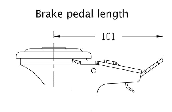 80 mm 3" gummihjul, drejeligt med bremse, stærk kapacitet på 140 kg, sæt med 2 stk.