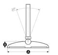 Miniatyrbild 3 av 6: M16x100 Förzinkad utjämningsfot 100 mm plastfot 900 kg - Set om 4
