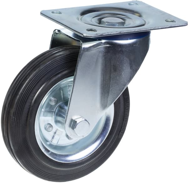 200mm 8" kumirengas, kääntyvä, vahva 400kg kantavuus, 2 kpl:n sarja.