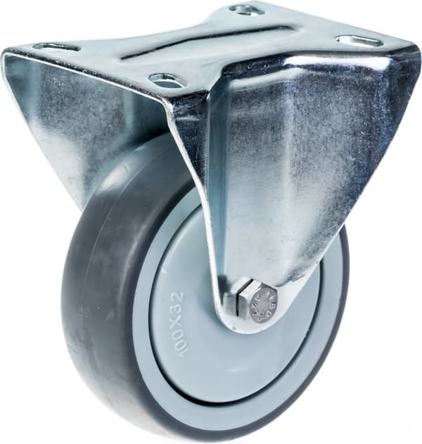 80mm 3" pyöräteline harmaalla kumirenkaalla kääntyvä ja kiinteä vahva 320kg kantavuus, 4 kpl:n sarja.