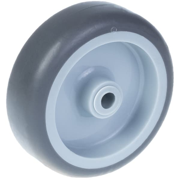 75 mm hjul med grå TPR-gummi på polypropylencenter