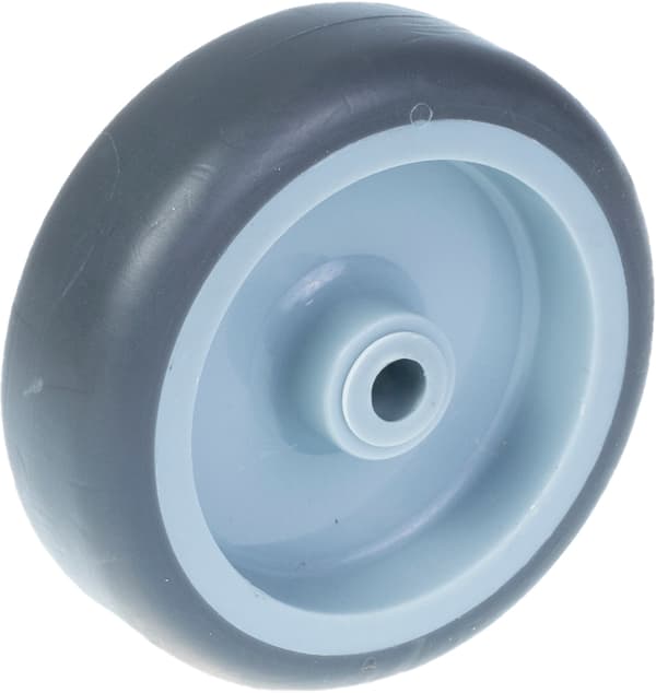 75 mm 3" hjul med gråt gummidæk og plastcenter 240 kg kapacitet, sæt med 4 stk.