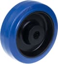 Miniatyrbillede 2 af 5: 160mm 6" hjul blå gummi med nylon center rustfrit leje 700kg, sæt af 2