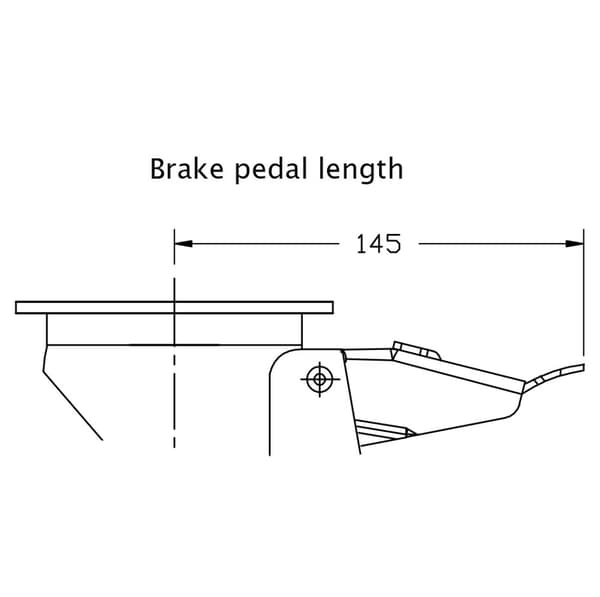 160mm 6" kääntöpyörä harmaasta kumista, jarrulla varustettu vahva 270kg kantavuus, 2 kpl:n sarja.