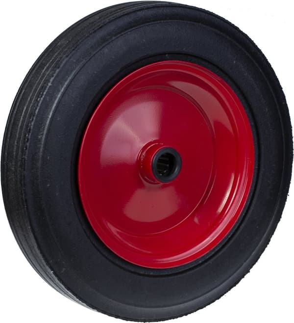 400 mm 16" hjul gummidæk presset stålcenter 25,4 mm stærk 1000 kg, sæt af 2