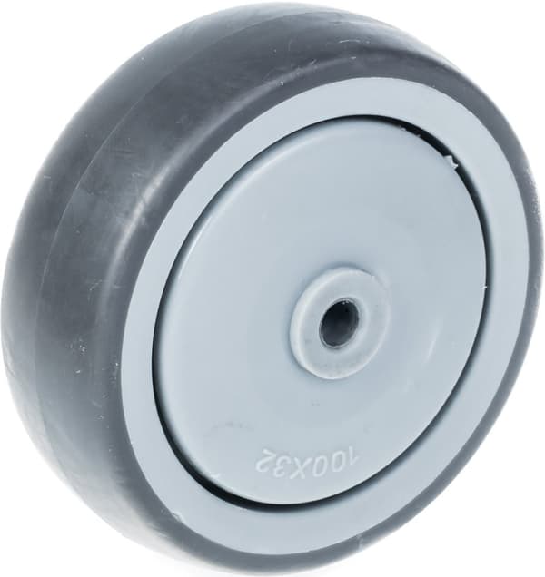 80mm 3" pyörä harmaa kumi muovisella keskellä vahva 160kg kapasiteetti, 2 kpl:n sarja.