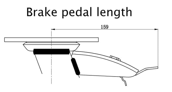 152 mm 6" hjul med sort gummibremse og fast, stærk kapacitet på 1320 kg, sæt med 4 stk.