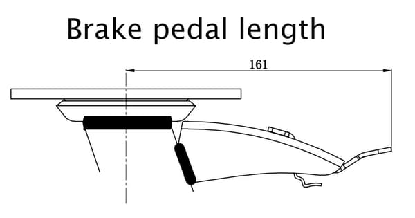 200 mm 8" hjul med sort gummibremse og fast, stærk kapacitet på 1800 kg, sæt med 4 stk.