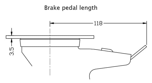125 mm 5" hjul, blå gummisvirvel med bremse, stærk kapacitet på 800 kg, sæt med 4 stk.