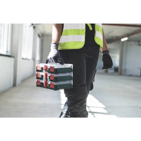 Metabo metaBOX 63 XS 626896000 Verktygslåda ABS Grön, Transparent (L x B x H) 252 x 167 x 63 mm