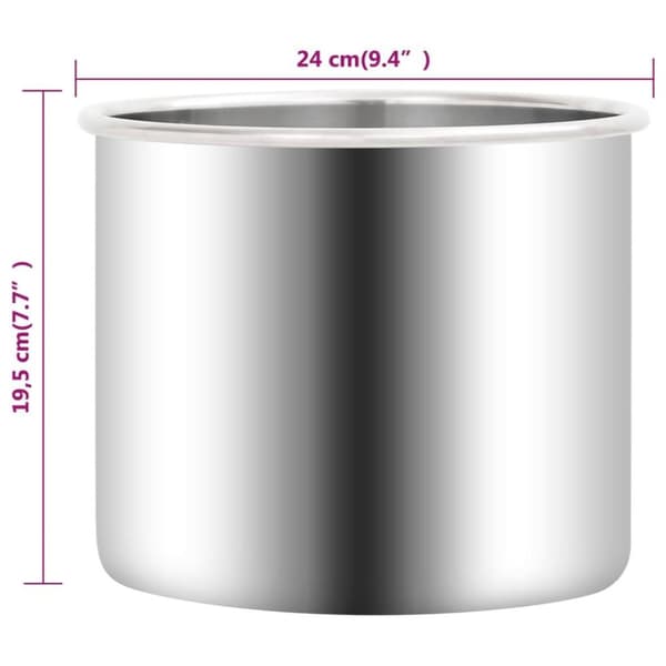 vidaXL Tyhjiökammio ruostumaton teräs 7,4 l