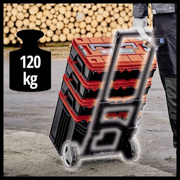 Einhell E-Case L with wheels 4540014 Transportvagn Plast Svart, Röd (L x B x H) 444 x 330 x 131 mm