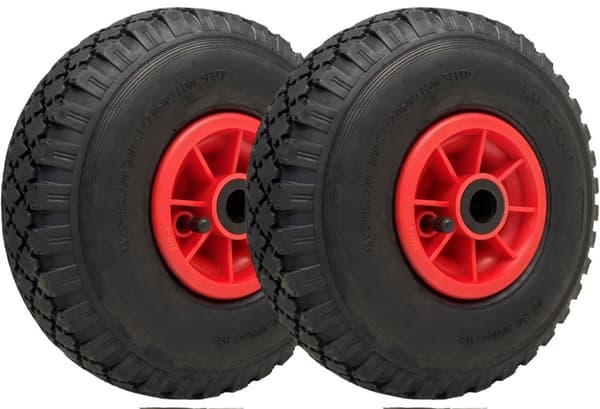 300x4 pneumaattiset pyörät 260x85mm muovivanteet 20mm rullalaakeri 150kg (2 kpl)