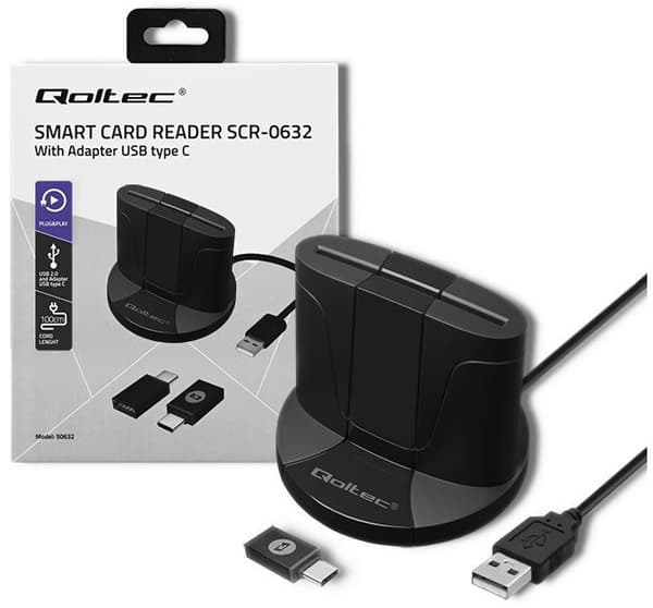 Inteligentny czytnik chipowych kart ID SCR-0632 | USB typu C